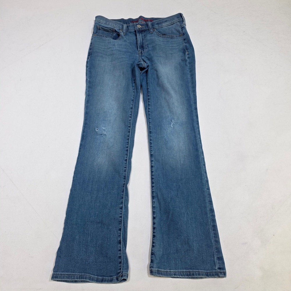 Lucky Brand Sweet Mid Rise Boot Jeans Womens 4/27 Blue Distressed Bootcut Denim